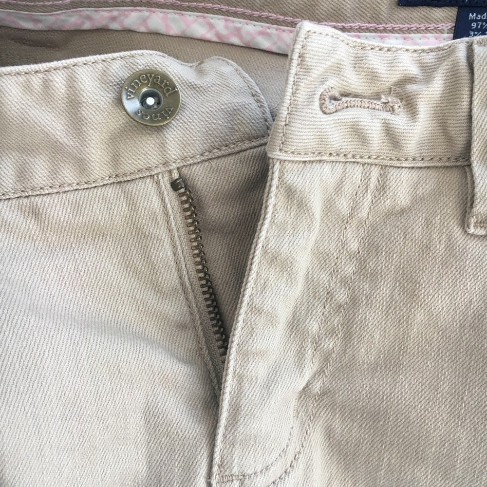 Vineyard Vines brown Jeans Mini Skirt Sz 4 100% Cotton Short Skirt Denim Pockets - Picture 7 of 8